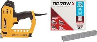 Dewalt DWHT75021 Heavy Duty Electirc 5-in-1 Multi-Tacker & Arrow Fastener 506IP Heavy Duty T50 Staples for Upholstery, Construction, Furniture, Crafts
