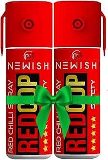 Newish Strong Red Chilli Pepper Spray for self Defence Small Pocket Size - Reliable and Effective Self-Defense (50 x 2 Time Spray) Pack of -2