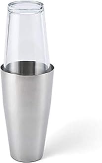 HoudiniBoston Cocktail Shaker, 24 Ounce, Stainless Steel/Glass