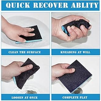 6Pcs 60 Grit Sanding Sponge, Jamiikury Coarse Sanding Blocks Washable and Reusable, Wet Dry Sandpaper Sponge for Wood Metal Furniture Paint and Drywall