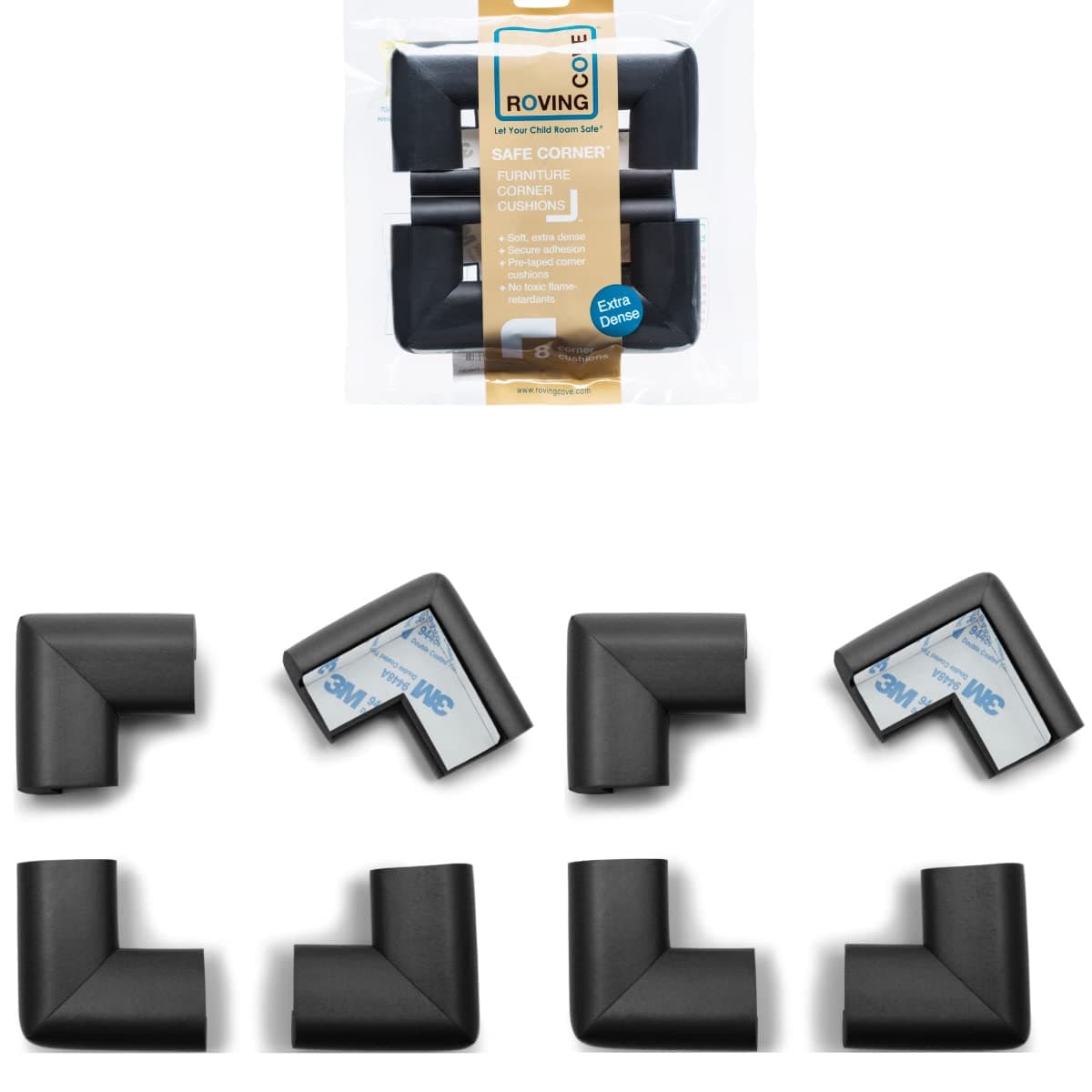 Roving Cove HeftyFit Corner Guards - 8 Large Corners