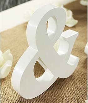Party with Emma Mr & Mrs Sign for Wedding Table Large Mr and Miss Wooden Letters Decoration Head Table Wedding Wood Letter, Just Married Sign Anniversary Valentine's Day Decor (White)