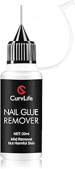 20ml Pinpoint Nail Glue Remover for Press on, Multi-Functional Remover for Nails Tips, Gentle Glue Remover for Gel x Nails, Non-Acetone Nail Polish Remover