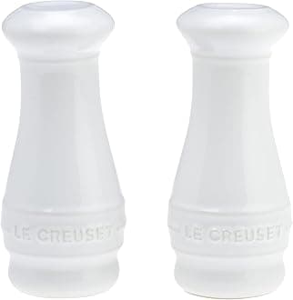LE CREUSETStoneware Salt and Pepper Shakers, White