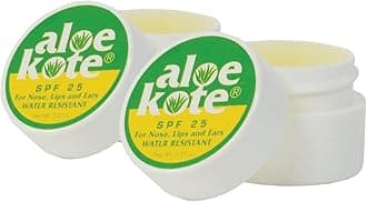 ALOE UP Kote SPF 25 - .5 Oz Jar - s Premier SPF 25 Lip Balm with Vera and Moisturizing oils - Alcohol Free - Assorted Lip Care Pack - 2 Pack