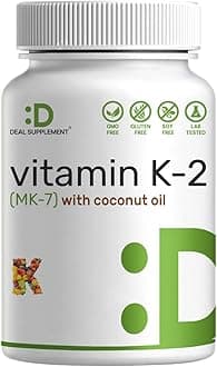 DEAL SUPPLEMENT Vitamin K2 MK-7 200mcg Per Serving, 240 Coconut Oil Softgels | Easily Absorbed Menaquinone-7 Form | Bone, Joint, & Immune Support – Non-GMO