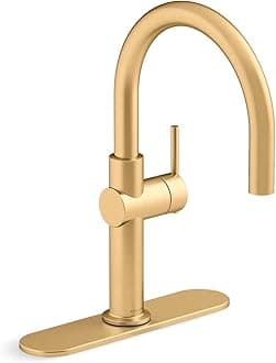 22975-2MB Crue Bar Faucet, Kitchen Bar Faucets for Sink, Vibrant Brushed Moderne Brass