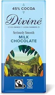 45% Cocoa Milk Chocolate 90g Bar – Fairtrade Milk Chocolate – Rich & Smooth Cocoa – Ethical Premium Chocolate