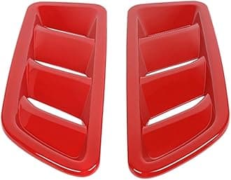 Car Hood Air Vent Trim for Jeep Wrangler JL JT Gladiator Rubicon 2018-2022 Hood Scoop, Bonnet Air Vents Hood Grille Intake Cover Exterior Accessories 2PCS Red
