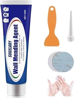 Wall Repair Cream, Waterproof Wall Mending Agent, Quick Drying Wall Repair Paste Kit, Effectively Repair Wall Scratches, Nail Holes, s, Graffiti, Renovation Solutions for White Walls (100g1pack)