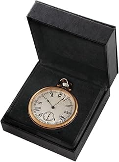 Resistance Full Steel Pocket Watch Mechanical Hand Wind Antique Clock Honed Stainless Original with Chain & Box