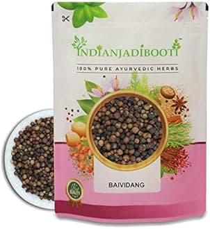 IndianJadiBooti Baibadang (Vidanga) - 400g | Vayuvilamgam/Embelia Ribes | Krumi Nivarani & Jeerna Shakthi | Natural, Cleaned & Dried Whole Seeds