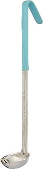 Winco Stainless Steel Ladle with Teal Handle, 1/2-Ounce