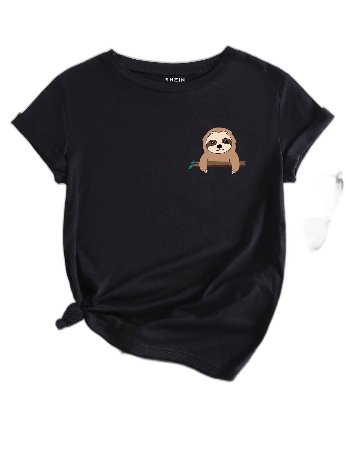 GenericSheIn Unity Sloth Print Tee