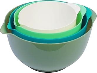 BoxedHome Classic Mixing Bowl Set, BPA Free Plastic, Microwave and Dishwasher Safe, 4.5 quarts (Army Green)
