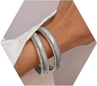 Awinesn 18K Gold Plated Bracelets for Women Gold Bangles for Women Chunky Bangle Bracelets for Women Bracelets Stack Tarnish Free Bangle Set of 3 for Women Accessories for Her Gifts