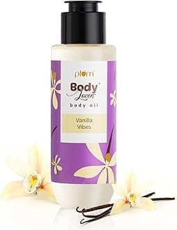 Plum BodyLovin' Vanilla Vibes Body Oil | Intense Moisture & Instant Glow | Long Lasting Warm Vanilla Fragrance | Non-Greasy & Lightweight | Soft & Nourished Skin | For Dry To Very Dry Skin - 100ml