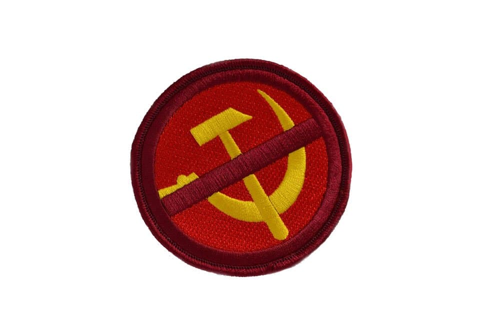 Anti-Communist Patch, Anti-Che Guevera, Soviet Union, Stop Communism, Against Stalinism & Leninism, Contra-Comunismo y Comunistas, No Commies Embroidered Patch (Heat-Sealed)