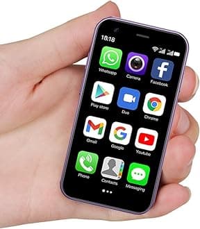 Cutwif Mini Smartphone, Mini Phone Unlocked Cell Phone 3.0 Inch Android 3G Small Mobile Phone Quad Core 2G+16G 5.0MP Dual SIM High Definition (Lilac)