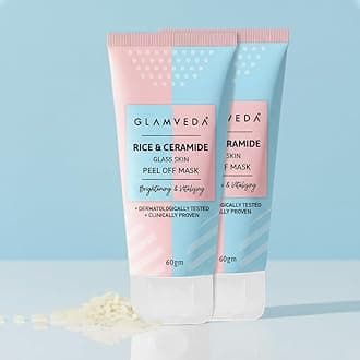 Rice & Ceramide Peel-Off Mask(Pack Of 2) | Hydrating & Barrier-Strengthening | Brightens, Evens Tone & Reduces Signs of Aging |All Skin Types | 60g Pack of 2