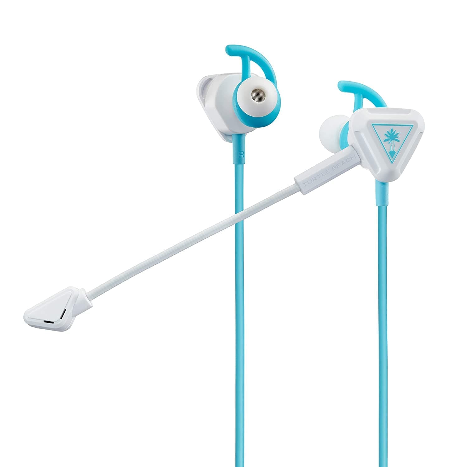 Turtle Beach Battle Buds In-Ear Gaming Headset for Mobile Gaming, Xbox One, PS4 and PS5 - White/Teal