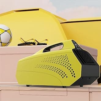 Portable Air Conditioner for Tent for 50 Sq. Ft, 1,500 BTU AC Unit with Fan Mode for Truck Van Outdoor Camping Small Rooms, Windowless Air Cooler with Dual Hoses