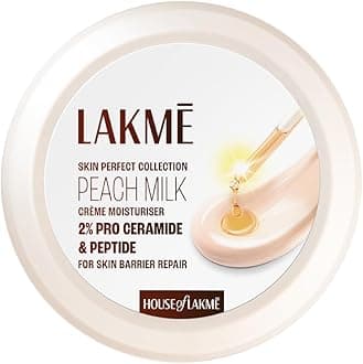 LAKMÉ Peach Milk Soft Creme Light Moisturizer For Face 300 G, Daily Lightweight Face Lotion With Vitamin E For Soft Skin- Non Sticky 24H Moisture