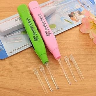 Namah LED Flashlight Earpick for Ear wax remover and cleaner, Ear cleaning tools for kids and adults (Pack of-2, Multicolor)