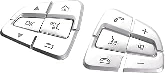 12 Pcs Steering Wheel Button lnner Decoration Covers Trim Stickers Replacement for Benz C V GLC Class W205 X205