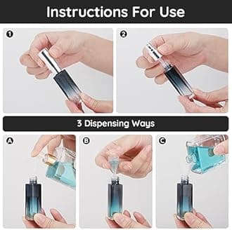 Segbeauty Refillable Perfume Bottle Travel, 5 Set of 10ML Pocket Glass Perfume Atomizer, Empty Fine Mist Mini Travel Bottles Set Cologne Atomizer Dispenser Fragrance Sprayer Cosmetic Container