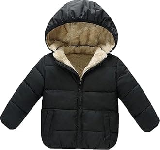 Baby Girls Boys' Winter Fleece Jackets With Hooded Toddler Cotton Dress Warm Lined Coat Outer Clothing