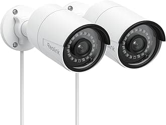 - 5MP PoE Security Camera, Outdoor Indoor Surveillance for home, Person/Vehicle/Pet Detection, Time-Lapse, 100ft IR Night Vision, Work with Smart Home, support 512GB SD Card, RLC-510A(Pack of 2)