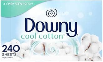 Downy Dryer Sheets Laundry Fabric Softener, Cool Cotton, 240 Count