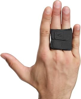 Finger Splint Finger Buddy Wraps Reusable Finger Support Sleeves, Adjustable Elastic Trigger Finger Splints Compression Straightening Mallet Finger Brace for Arthritis Pain, Sport Injuries - M