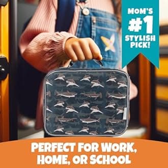 Bentology Insulated Lunch Box Sleeve - Securely Cover Your Bento Box Sharks