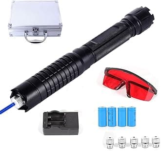 Long-Range Blue-Light Powerful Flashlight for Outdoor