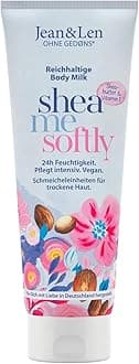 Jean & Len Rich body milk with shea butter, for dry skin, intensively nourishes dry skin and is skin-friendly, without parabens silicone, mineral oil and microplastic, vegan, 250 ml