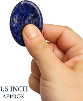 Bulk Pack of 11 Selenite Worry Stones – Polished Palm & Thumb Crystals for Clarity, Energy Cleansing & Pocket Meditation Gift Set