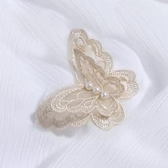 10 Pcs Embrodery Sew on Patch, Butterfly Lace Decor Applique Trim for Wedding Dress Garment Accessories Decoration Sew On Lace Fabric (190717lacebutterfly08)