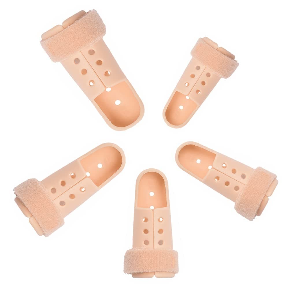 5 Pcs Plastic Finger Support Protector Finger Splint Mallet Trigger Finger Splint Finger Support Protector for Adjustable Finger Immobilizer