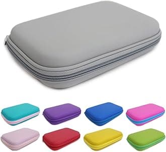 Fashion Stationery Pencil Cases for Boys Girls Kids Teenagers Large Hard Pencil Case Hardtop Hard Shell Case Travel Box Kids Girls Boys Gaming Device Storage Case (Grey)