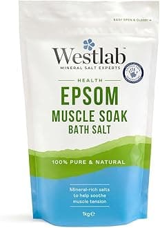 Reviving Epsom Salt - 1kg Resealable Pouch - 100% Natural, Pure & Unscented Mineral Salts - Supports Sleep and Relieves Aching Muscles