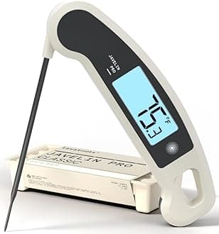 Javelin® PRO Classic Ultra-Fast 2-Second Professional Digital Instant Read Meat Thermometer for Grill and Cooking, Auto-Rotating Backlit Display, IP65 Water Resistant – Panda