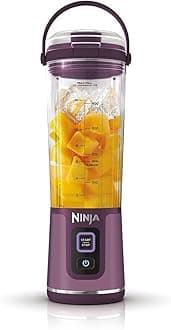 Ninja Blast Portable Blender, 530ml, Leakproof Lid & Sip Spout, Powerful Cordless Mini Blender, Rechargeable, Portable Smoothies, Protein Shakes, Blends Ice & Frozen Fruit, Purple, BC151UKPR