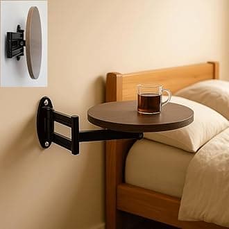 Wall Mounted Folding Table,Floating Desk for Wall,Sofa Side Table for Small Spaces,Bedside Folding Coffee Table,with Heavy-Durability Brackets, Perfect Addition to Bedside/Sofa Side/by The Desk