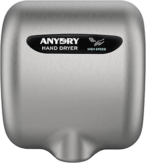 2800B Commercial Hand Dryer For Toilets,Heavy Duty Stainless Steel Electric Hand Dryers,With Banner.(Brushed)