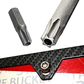 Stainless Steel License Plate Screws - Anti-Theft Mechanical Screws with Black Caps for Fastening License Plate Cover, Front or Rear Frames