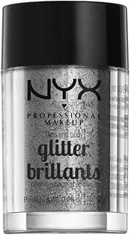 Nyx Professional MakEUp Face & Body Glitter, Silver 10, 0.09 Ounce (Pack of 1)
