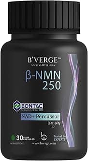 BVERGE® NMN Supplement | For Healthy Ageing | Repair Cells | Enhance Muscle | Neuro Function (500MG 30 Capsules) (250MG 30 Capsules)