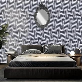 Trafagala Dark Gray Wallpaper Wave Glitter in The Light Luxury Textured Metallic Dark Gray Geometric Feature Textured Wallpaper